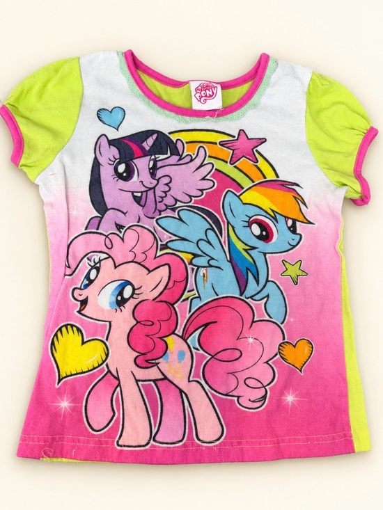My Little Pony Other - My Little Pony Girls Small S/P Pajama Top Pink Green TOP ONLY